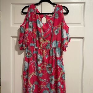 Cotton Candy Asymmetrical Dress in Pink and Blue